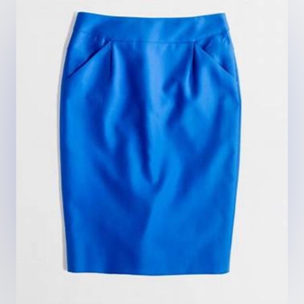 J. Crew Factory Cobalt Pencil Skirt